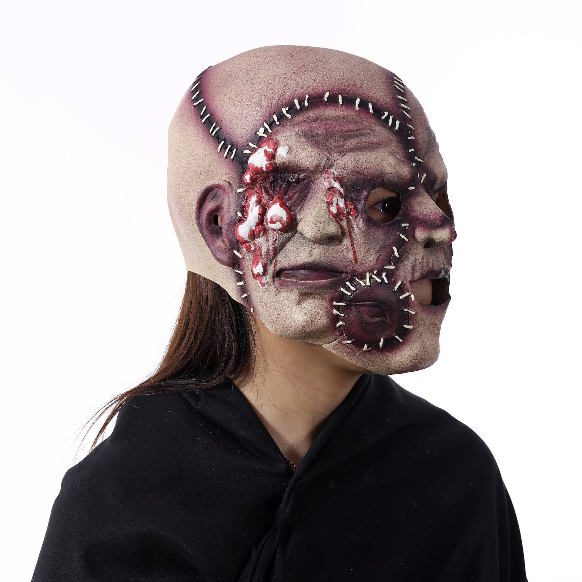 Halloween Dreiseitige Grimasse Horror Maske Cosplay Maske Party Gruselige Maske Prop 3