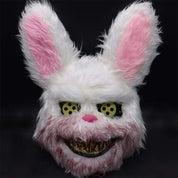 Halloween Gruselmaske Bär Kaninchen Hasenmaske, Blutige Plüschkopfmaske, Cosplay Kostüm Requisiten Halloween Party Horror Teufel Bär & Kaninchen Maske 9