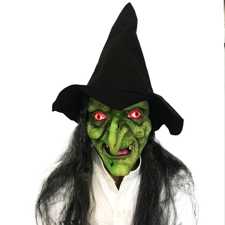 Halloween Langhaar-Grimassenmaske 0
