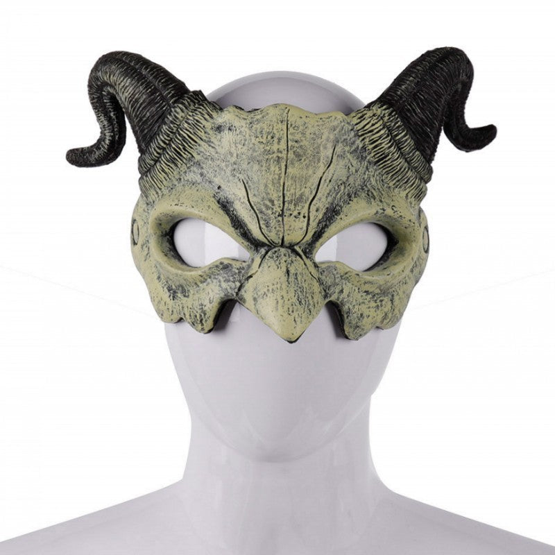 Halloween Maske Männlich Horn Böses Gesicht Geisterkopf 1