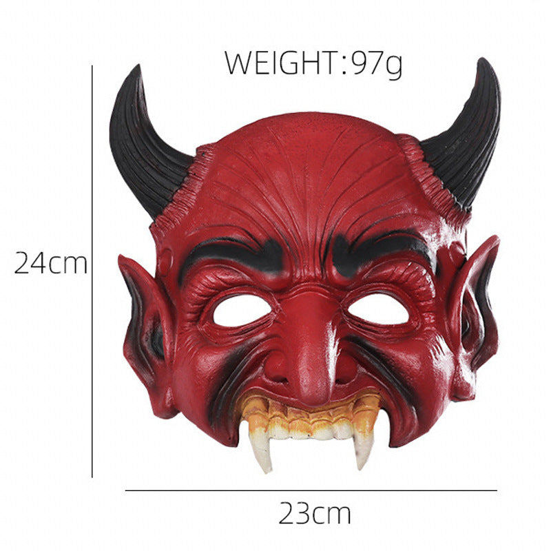 Halloween Maske Männlich Horn Böses Gesicht Geisterkopf 2