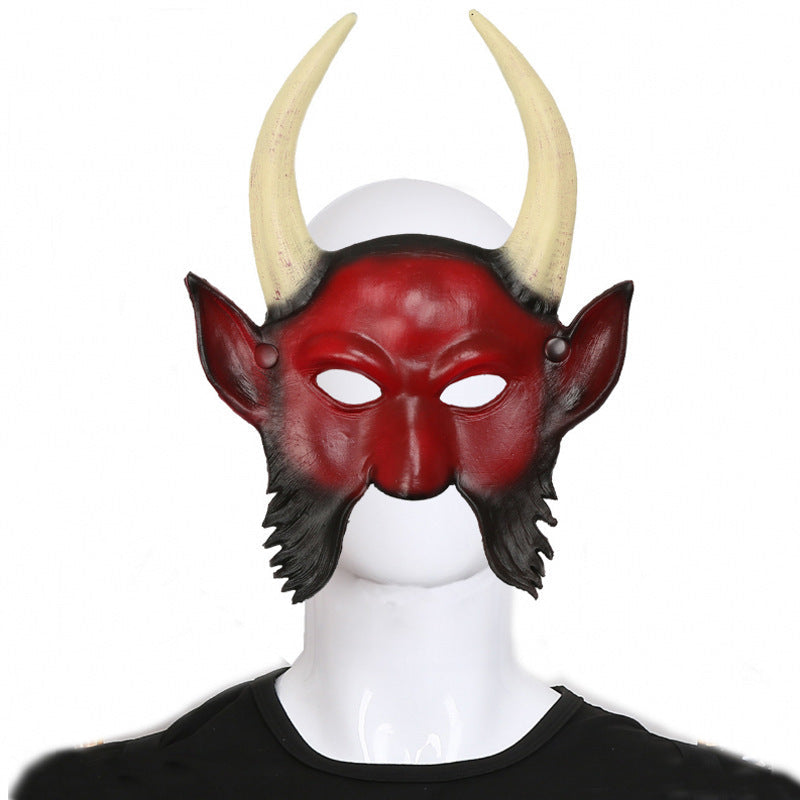 Halloween Maske Männlich Horn Böses Gesicht Geisterkopf 3