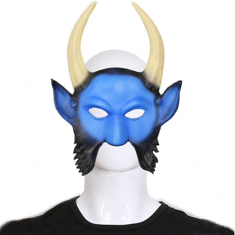 Halloween Maske Männlich Horn Böses Gesicht Geisterkopf 5