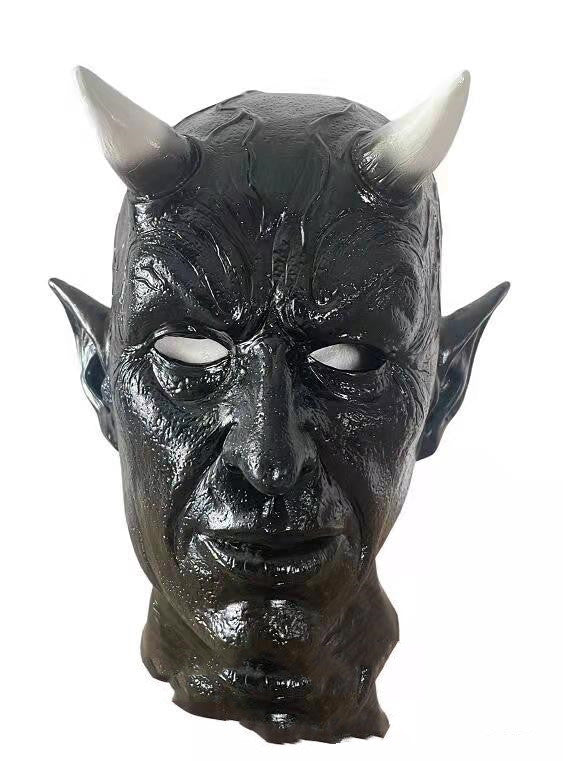 Halloween Neue Horn Dämon Maske Latex Kopfbedeckung 0