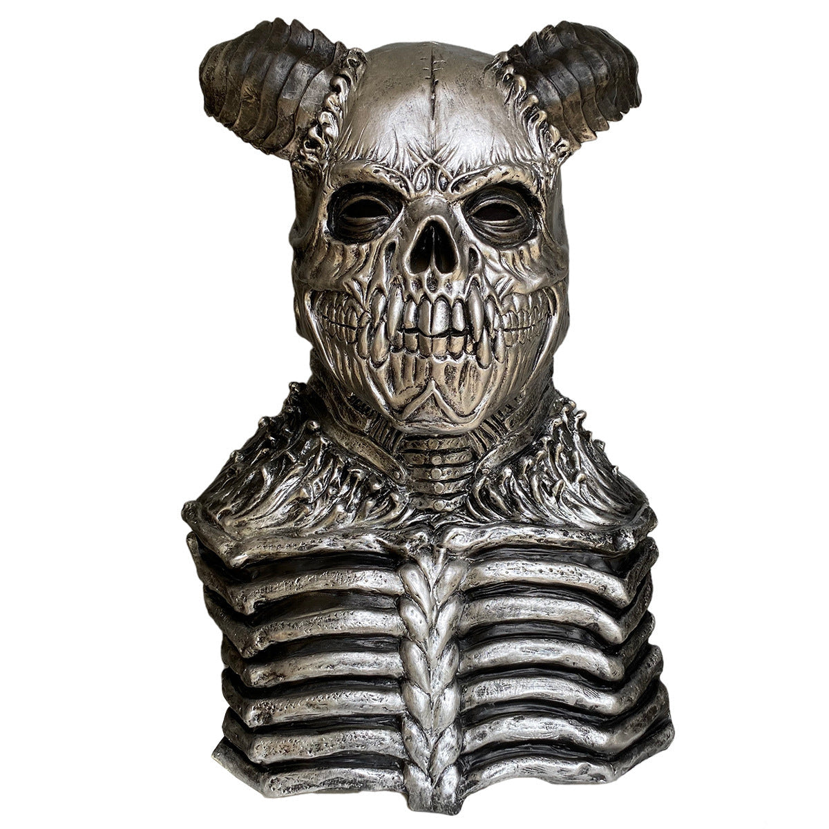 Halloween Neue Horror Schädel Horn Teufel Latex Maske Haube Dark 0