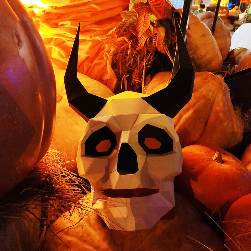 Halloween Neue Version des Teufelsschädels Kreatives DIY-Maskenpapier 4