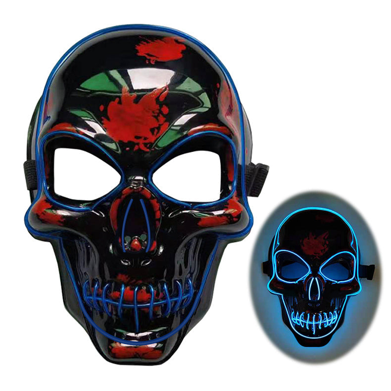 Halloween Skelett Maske LED Glow Gruselig 0