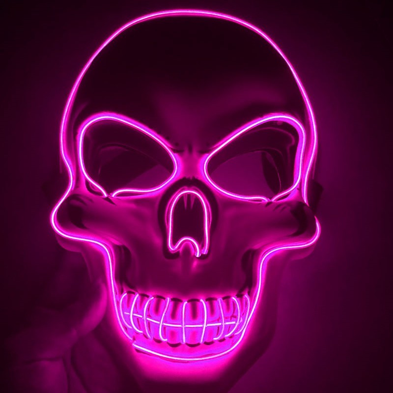 Halloween Skelett Maske LED Glow Gruselig 1