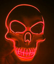 Halloween Skelett Maske LED Glow Gruselig 11