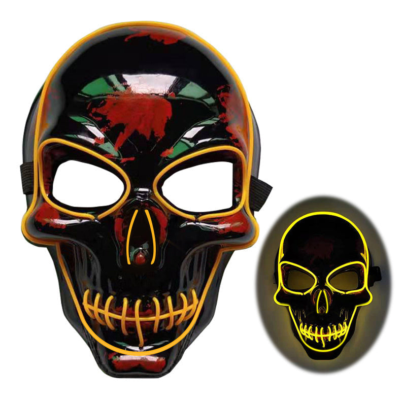 Halloween Skelett Maske LED Glow Gruselig 12