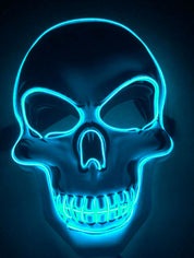 Halloween Skelett Maske LED Glow Gruselig 14