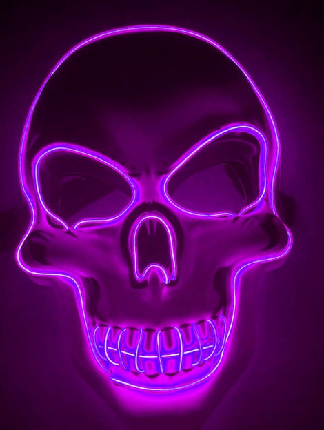 Halloween Skelett Maske LED Glow Gruselig 15