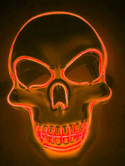 Halloween Skelett Maske LED Glow Gruselig 18