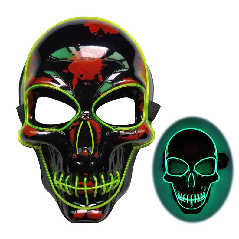 Halloween Skelett Maske LED Glow Gruselig 2