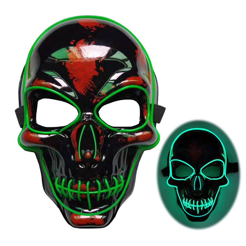 Halloween Skelett Maske LED Glow Gruselig 3
