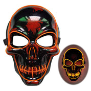 Halloween Skelett Maske LED Glow Gruselig 5