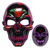 Halloween Skelett Maske LED Glow Gruselig 7