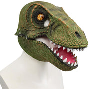 Halloween Velociraptor Dinosaurier bewegliche Mundmaske Kapuze 4