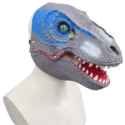 Halloween Velociraptor Dinosaurier bewegliche Mundmaske Kapuze 5