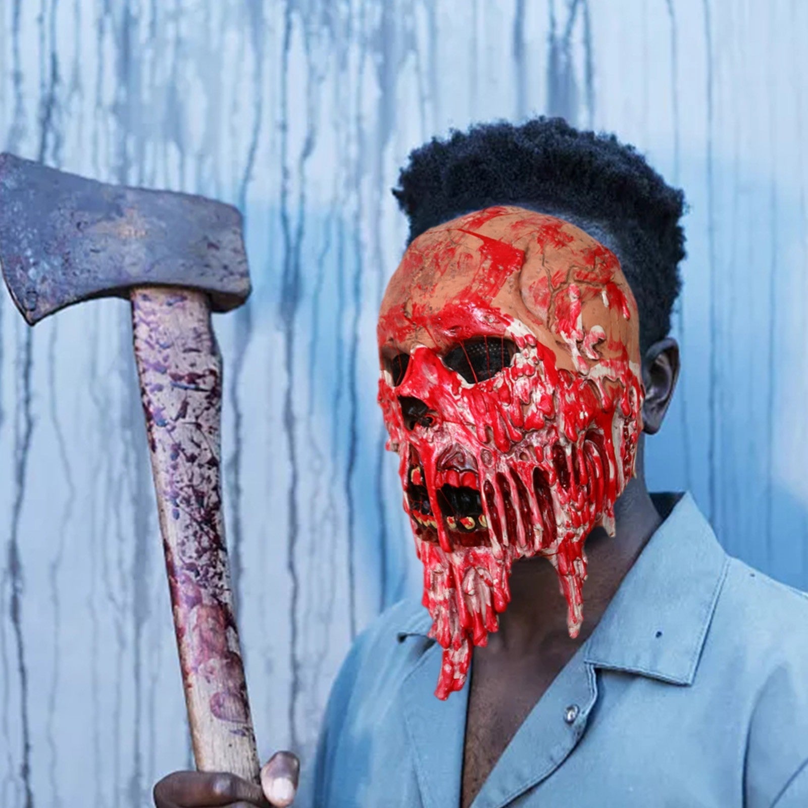 Halloween Walking Dead Gruselige Blutgeist-Gesichtsmaske 1