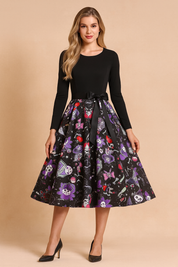 Halloweenkleid für Damen | Retro-Kürbisgeist-Kostüm 0