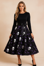 Halloweenkleid für Damen | Retro-Kürbisgeist-Kostüm 14