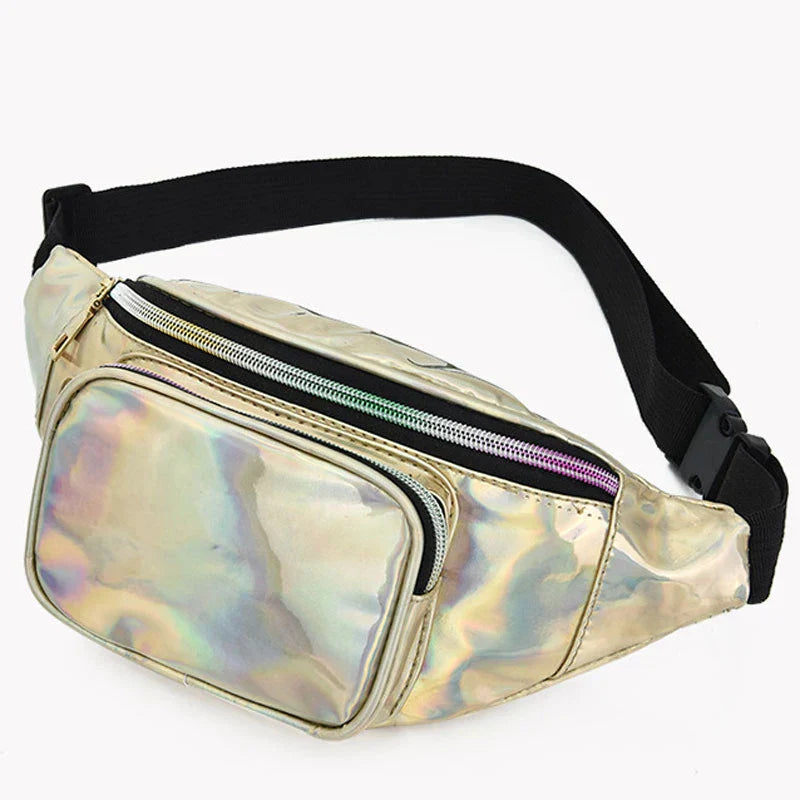 Zara | Holografisk festivalaxelväska