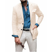 Herren -Casual Leinen Blazer Jacke 1