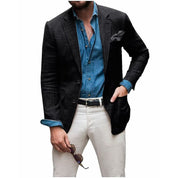 Herren -Casual Leinen Blazer Jacke 8