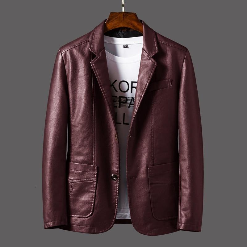 Herren -Premium -Leder moderne Schnitt -Blazer -Jacke für Herren 10