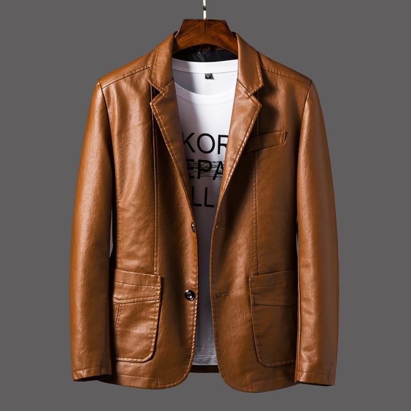 Herren -Premium -Leder moderne Schnitt -Blazer -Jacke für Herren 9