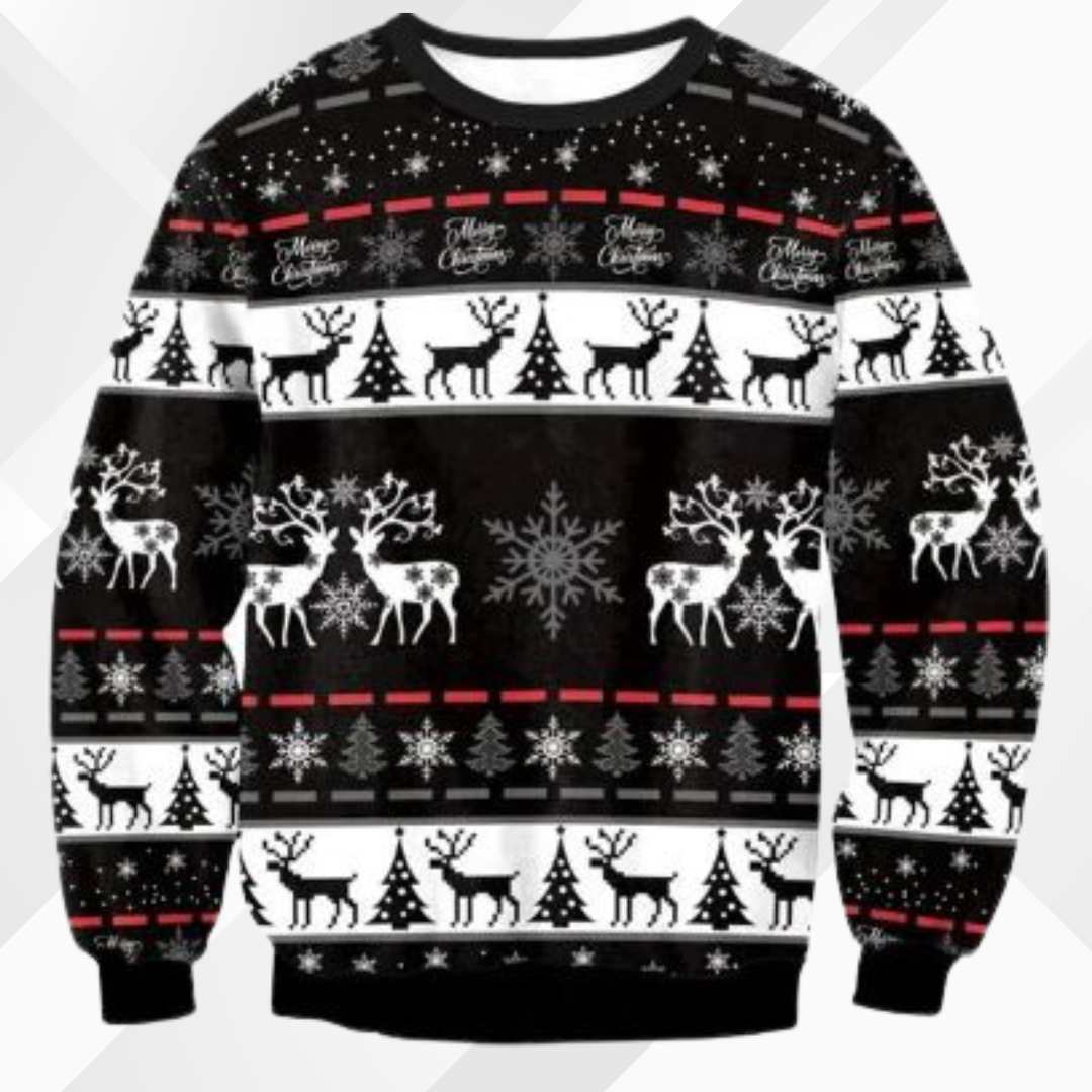 Herren Weihnachts Pullover Festliches Design Weicher Strickstoff 0