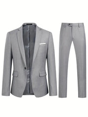 Herren klassischer Polyesteranzug Set 9