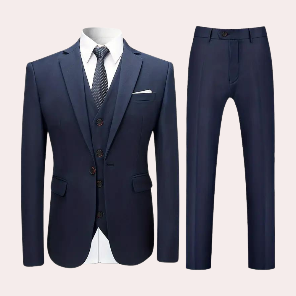 Herren klassischer dreiteiliger formeller Set 7