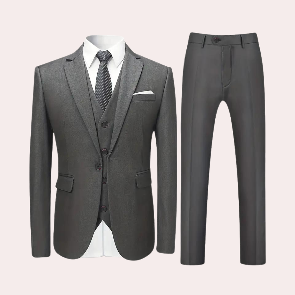 Herren klassischer dreiteiliger formeller Set 8