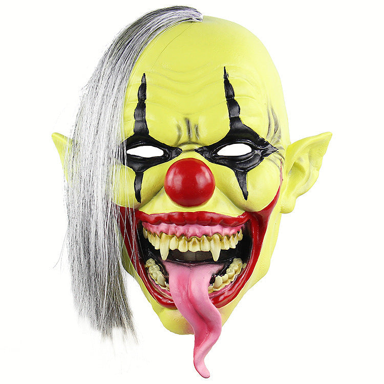 Horror Grünes Gesicht Clown Halloween Weihnachten Latex Maske Kopfbedeckung 0