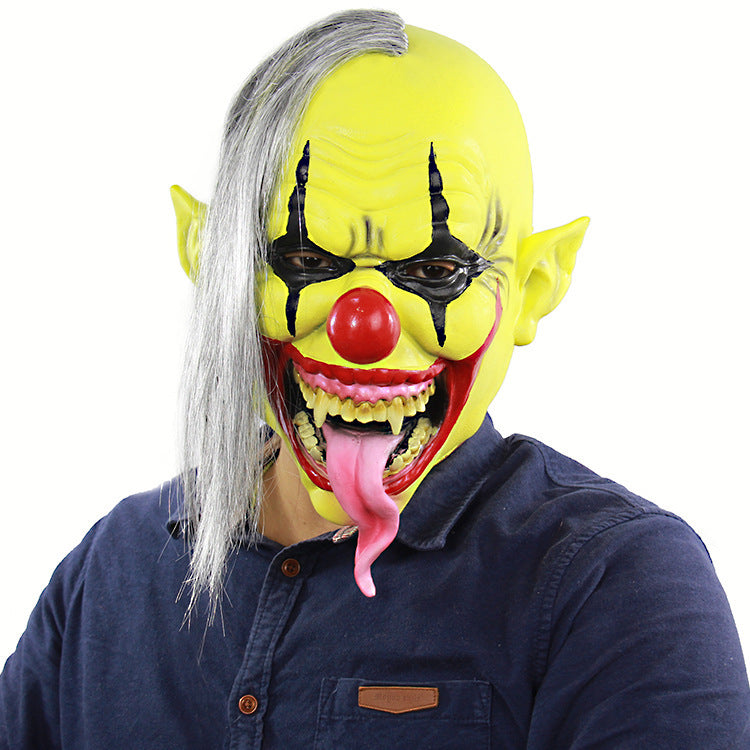 Horror Grünes Gesicht Clown Halloween Weihnachten Latex Maske Kopfbedeckung 1
