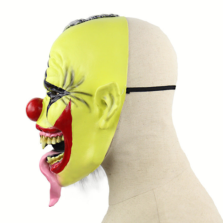 Horror Grünes Gesicht Clown Halloween Weihnachten Latex Maske Kopfbedeckung 7