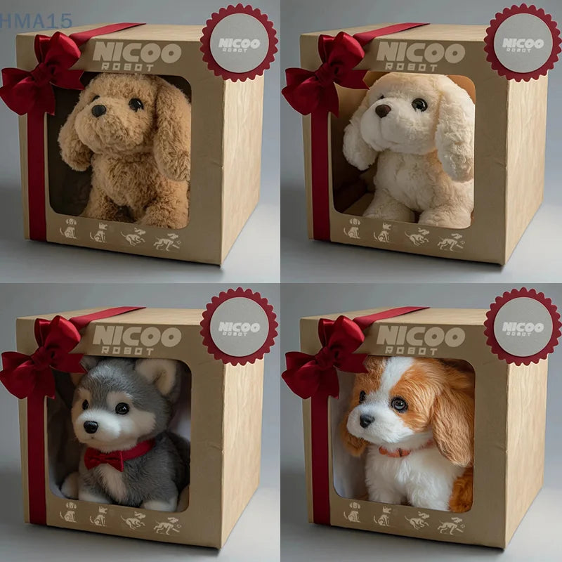 Interaktives Roboter-Hundespielzeug mit Bell- und Gehfunktion – Realistischer KI-Haustierhund für Kinder 1