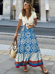 IZZY | Lång sommarkjol i retro boho-stil