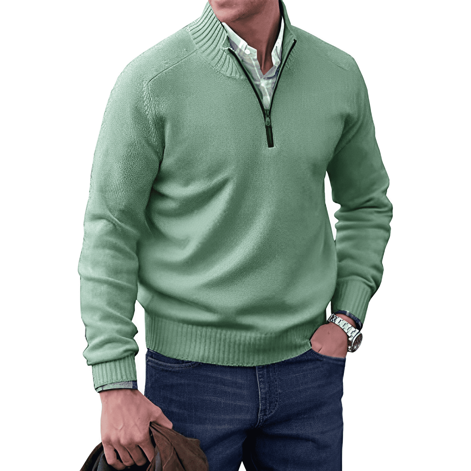 Kaschmirpullover mit Reißverschluss - Mason 6