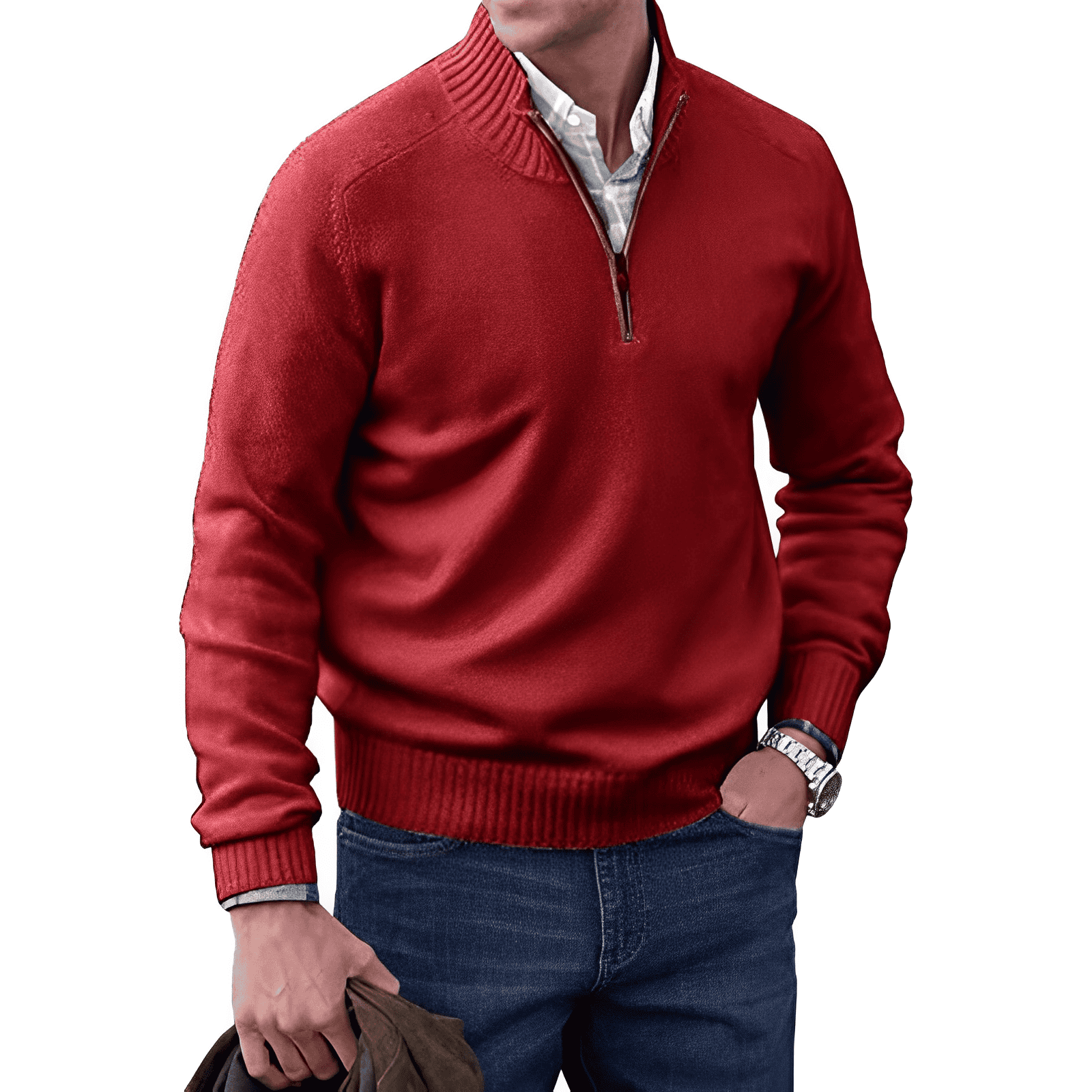 Kaschmirpullover mit Reißverschluss - Mason 7