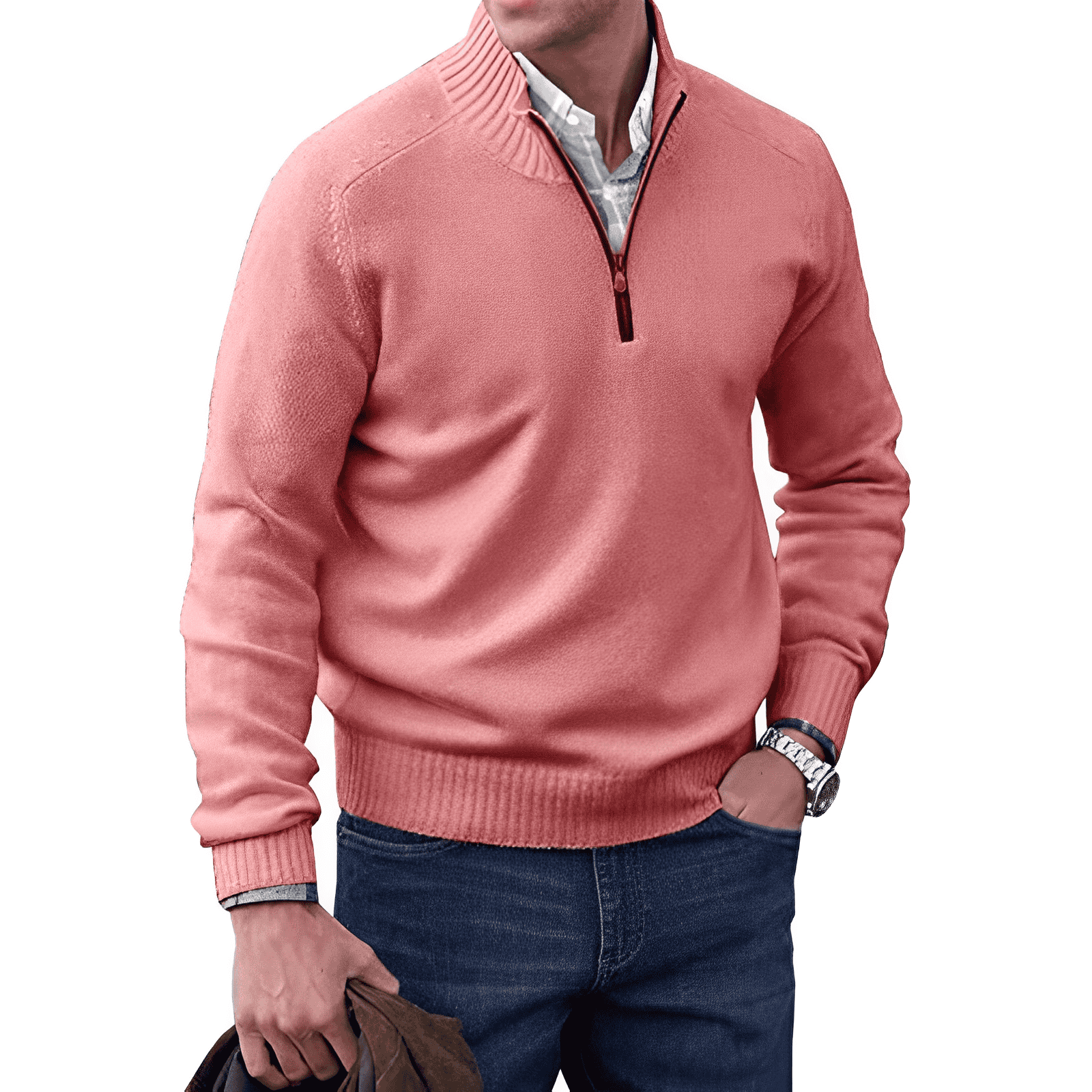 Kaschmirpullover mit Reißverschluss - Mason 8