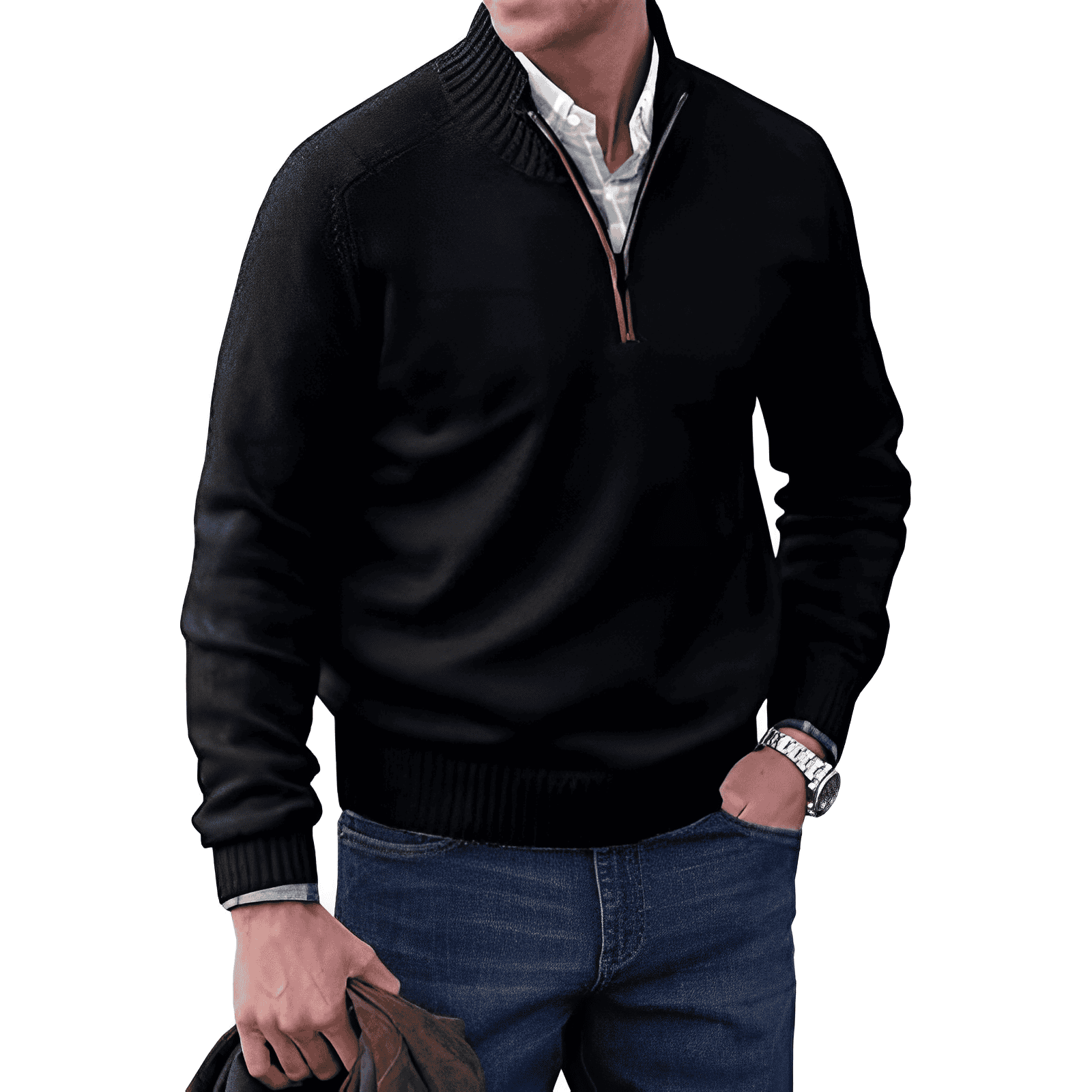 Kaschmirpullover mit Reißverschluss - Mason 9