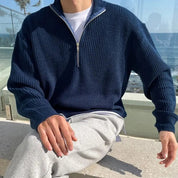 Klassischer Herrenpullover mit halbem Reißverschluss – Arthur 3