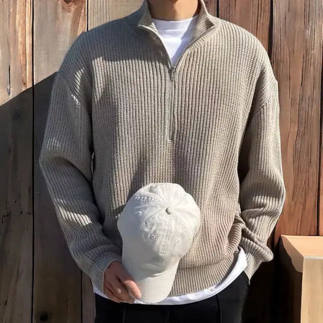 Klassischer Herrenpullover mit halbem Reißverschluss – Arthur 4