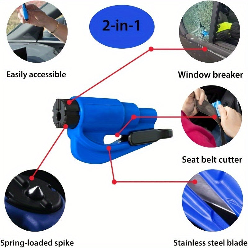 Kompakter Notfallsicherheit Hammer mit ergonomischem Griff - Fensterbrecher für schnelle Flucht im Auto, in mehreren Farben erhältlich 5