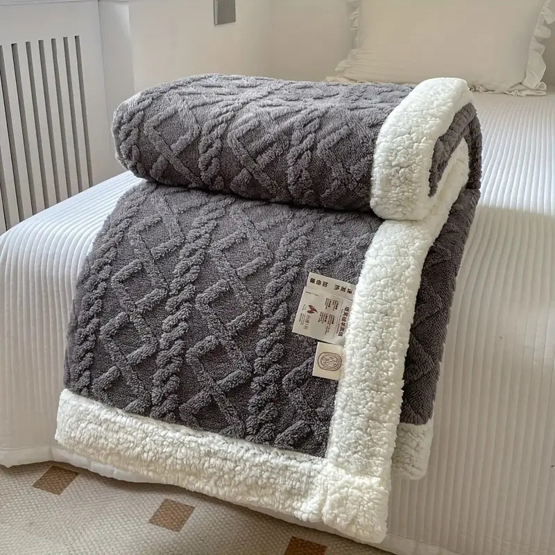 Kuscheldecke Sherpa Fleece Wende-Decke für Gemütlichkeit 0