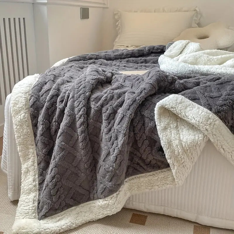 Kuscheldecke Sherpa Fleece Wende-Decke für Gemütlichkeit 2