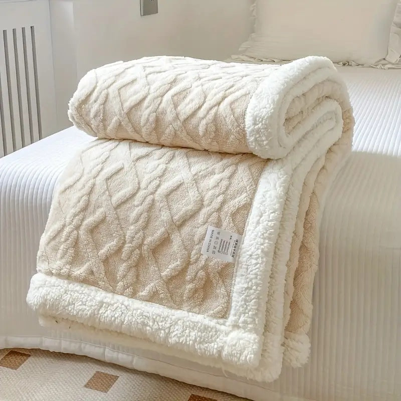Kuscheldecke Sherpa Fleece Wende-Decke für Gemütlichkeit 6